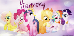 Size: 1665x827 | Tagged: safe, artist:ryoki-fureaokibi, artist:snake-on-a-flower, edit, imported from derpibooru, applejack, fluttershy, pinkie pie, rainbow dash, rarity, twilight sparkle, earth pony, pegasus, pony, unicorn, friendship is magic, big crown thingy, element of magic, elements of harmony, female, jewelry, mane six, mare, regalia, unicorn twilight, vector, wallpaper, wallpaper edit