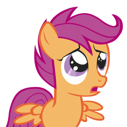 Size: 5000x5000 | Tagged: safe, artist:flipsideequis, imported from derpibooru, scootaloo, pegasus, pony, absurd resolution, female, filly, looking up, open mouth, simple background, solo, transparent background, vector