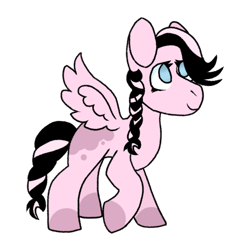 Size: 1248x1225 | Tagged: safe, artist:mattadamfluff, imported from derpibooru, oc, oc only, oc:silhouette, pegasus, pony, braid, braided tail, commission, female, markings, no pupils, simple background, solo, transparent background