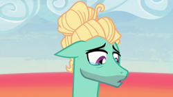 Size: 1280x720 | Tagged: safe, imported from derpibooru, screencap, zephyr breeze, pony, flutter brutter, season 6, crying, hair bun, male, solo, stallion