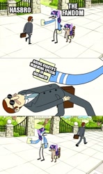 Size: 508x856 | Tagged: safe, imported from derpibooru, twilight sparkle, image macro, meme, mordecai, mordecai and rigby, regular show, rigby, shitposting, text