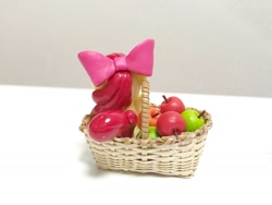 Size: 1024x768 | Tagged: artist needed, safe, imported from derpibooru, apple bloom, apple, basket, food