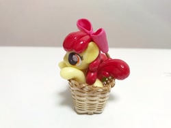 Size: 1024x768 | Tagged: artist needed, safe, imported from derpibooru, apple bloom, basket, custom, customized toy, cute, figurine, irl, photo, toy