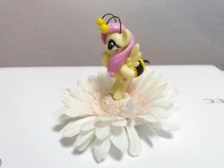 Size: 1024x768 | Tagged: artist needed, safe, imported from derpibooru, fluttershy, animal costume, bee costume, bipedal, clothes, costume, flower, flutterbee