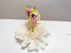 Size: 1024x768 | Tagged: artist needed, safe, imported from derpibooru, fluttershy, animal costume, bee costume, clothes, costume, flower, flutterbee
