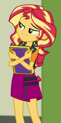 Size: 494x995 | Tagged: safe, imported from derpibooru, screencap, sunset shimmer, equestria girls, equestria girls series, forgotten friendship, book, cropped, female, solo