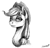 Size: 1200x1159 | Tagged: safe, artist:sa1ntmax, imported from derpibooru, applejack, pony, bust, female, hat, looking at you, monochrome, portrait, sketch, solo