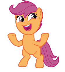 Size: 1673x1870 | Tagged: safe, artist:cloudy glow, artist:cloudyglow, artist:parclytaxel, imported from derpibooru, scootaloo, pegasus, pony, the washouts (episode), .ai available, bipedal, cropped, cute, cutealoo, excited, female, filly, simple background, solo, transparent background, vector