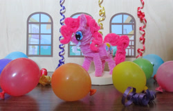 Size: 3664x2344 | Tagged: safe, artist:malte279, imported from derpibooru, pinkie pie, balloon, chenille wire, craft, pipe cleaner sculpture, pipe cleaners, streamers