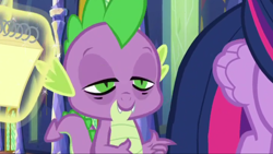 Size: 1920x1080 | Tagged: safe, imported from derpibooru, screencap, spike, high, reaction image, stoner spike