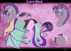 Size: 1218x879 | Tagged: safe, artist:bijutsuyoukai, imported from derpibooru, oc, oc only, oc:jaded mind, pony, glasses, male, offspring, parent:discord, parent:starlight glimmer, parents:starcord, solo