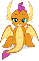 Size: 2042x3123 | Tagged: safe, artist:phucknuckl, edit, imported from derpibooru, vector edit, smolder, dragon, school daze, season 8, dragoness, female, lip bite, out of context, simple background, sitting, solo, transparent background, vector, wings