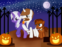 Size: 1024x768 | Tagged: safe, artist:kaifloof, artist:th3bluerose, deleted from derpibooru, edit, imported from derpibooru, vector edit, pony, base used, halloween, holiday, jack-o-lantern, jonathan barnavelt, louis barnavelt, mrs. florence zimmerman, ponified, pumpkin, the house with a clock in its walls, vector