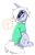 Size: 499x787 | Tagged: safe, artist:redxbacon, imported from derpibooru, oc, oc only, oc:white pills, earth pony, pony, creepy, creepy smile, female, head tilt, hospital gown, mare, nightmare face, question mark, simple background, smiling, solo, white background