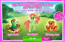 Size: 795x525 | Tagged: safe, imported from derpibooru, tree hugger, pony, advertisement, costs real money, female, gameloft, lucky coin, official, sale, solo