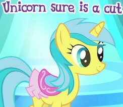 Size: 244x212 | Tagged: safe, imported from derpibooru, lemony gem, pony, unicorn, background pony, clothes, female, gameloft, mare, meme, saddle, skirt, solo, tack, wow! glimmer