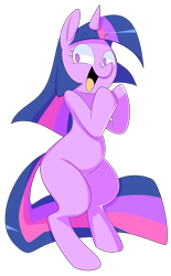 Size: 1619x2616 | Tagged: safe, artist:norithecat, imported from derpibooru, twilight sparkle, pony, unicorn, bipedal, cute, excited, female, mare, missing cutie mark, open mouth, simple background, solo, transparent background, twiabetes