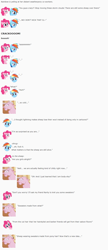 Size: 855x1985 | Tagged: safe, artist:dziadek1990, imported from derpibooru, pinkie pie, rainbow dash, sheep, bald, clothes, conversation, dialogue, emote story, emotes, implied rarity, lightning, reddit, slice of life, storm, sweater, text, thunder, vulgar, we don't normally wear clothes, weather team