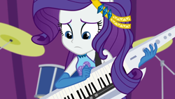 Size: 1920x1080 | Tagged: safe, imported from derpibooru, screencap, rarity, equestria girls, equestria girls series, rollercoaster of friendship, female, keytar, musical instrument, solo