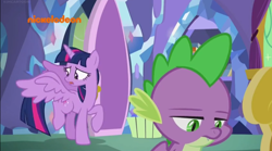 Size: 1034x576 | Tagged: safe, imported from derpibooru, screencap, spike, twilight sparkle, alicorn, father knows beast, father knows best, nickelodeon, twilight sparkle (alicorn), twilight's castle