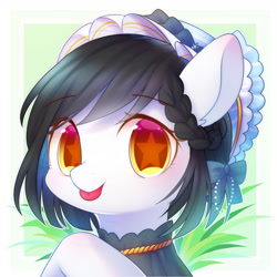 Size: 1800x1800 | Tagged: safe, artist:leafywind, imported from derpibooru, oc, oc only, pony, clothes, cute, female, looking at you, mare, solo, starry eyes, tongue out, wingding eyes