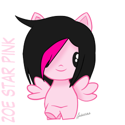 Size: 1080x1080 | Tagged: safe, artist:archooves, imported from derpibooru, oc, oc:zoe star pink, pegasus, pony, cute, cutie mark crew, simple background, toy, transparent background