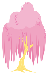 Size: 3300x5100 | Tagged: safe, artist:grievousfan, imported from derpibooru, fluttershy, ambiguous gender, dendrification, fluttertree, inanimate tf, meme, plant, simple background, solo, transparent background, tree, vector, weeping willow