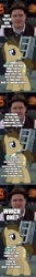 Size: 300x2295 | Tagged: safe, edit, edited screencap, imported from derpibooru, screencap, doctor whooves, sci-twi, time turner, twilight sparkle, pony, comic:the epilogue, atop the fourth wall, comic, doctor who, fanfic art, linkara, screencap comic, spoilers for another series, the doctor, time lord