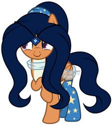 Size: 868x964 | Tagged: dead source, safe, artist:cosmicwitchadopts, imported from derpibooru, earth pony, pony, clothes, female, jasmine, mare, ponified, simple background, socks, solo, transparent background