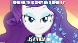 Size: 888x499 | Tagged: safe, edit, edited screencap, imported from derpibooru, screencap, rarity, equestria girls, equestria girls series, the other side, beautiful, grammar error, image macro, imgflip, looking at you, meme, text