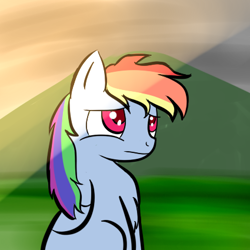 Size: 425x425 | Tagged: safe, artist:gabbygums, imported from derpibooru, rainbow dash, pony, female, sad, solo