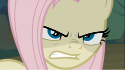 Size: 1248x703 | Tagged: safe, imported from derpibooru, screencap, mean fluttershy, pegasus, pony, the mean 6, clone, close-up, creepy, female, mare, solo