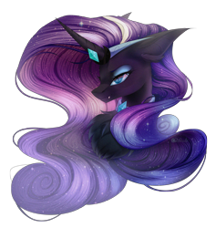 Size: 3000x3161 | Tagged: safe, artist:jun1313, imported from derpibooru, nightmare rarity, pony, bust, fangs, female, mare, simple background, solo, transparent background