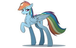 Size: 2162x1377 | Tagged: safe, artist:kirasunnight, imported from derpibooru, rainbow dash, pegasus, pony, female, mare, simple background, solo, white background