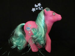 Size: 800x600 | Tagged: safe, artist:customsbypandabear, imported from derpibooru, pearlshine, customized, customized toy, fairy brights, fancy swirl ponies, g1, irl, photo, toy