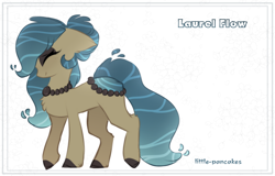 Size: 1280x821 | Tagged: safe, artist:little-sketches, artist:php146, imported from derpibooru, oc, oc only, oc:laurel flow, original species, pond pony, pony, female, mare, solo