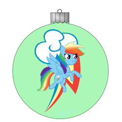 Size: 1181x1181 | Tagged: safe, artist:dyonys, imported from derpibooru, rainbow dash, pegasus, pony, bauble, chibi, christmas ornament, decoration, female, simple background, transparent background