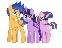 Size: 1024x792 | Tagged: safe, artist:ashidaii, imported from derpibooru, flash sentry, twilight sparkle, oc, oc:celestial spark, alicorn, pony, unicorn, cutie mark, female, flashlight, male, mare, offspring, parent:flash sentry, parent:twilight sparkle, parents:flashlight, shipping, simple background, straight, transparent background, twilight sparkle (alicorn)