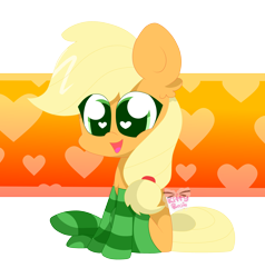 Size: 3640x3816 | Tagged: safe, artist:kittyrosie, imported from derpibooru, applejack, pony, clothes, cute, female, heart eyes, jackabetes, mare, simple background, socks, solo, striped socks, transparent background, wingding eyes