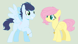 Size: 815x461 | Tagged: safe, artist:applespaceart, imported from derpibooru, fluttershy, soarin', female, male, shipping, soarinshy, straight