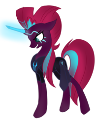 Size: 953x1200 | Tagged: safe, artist:mysteriousshine, imported from derpibooru, tempest shadow, pony, comic:the storm kingdom, my little pony: the movie, crystal of light, eye scar, fanart, female, general tempest shadow, glowing scar, mare, scar, simple background, solo, transparent background, vector