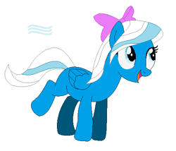 Size: 482x412 | Tagged: safe, artist:shocker014, imported from derpibooru, oc, oc:river breeze, pegasus, pony, bow, cutie mark, female, hair bow, mare, recolor, simple background, white background