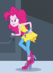 Size: 746x1026 | Tagged: safe, imported from derpibooru, screencap, pinkie pie, dance magic, equestria girls, spoiler:eqg specials, animated, cropped, everyday i'm shufflin', female, gif, high heels, loop, shoes, shuffle, solo