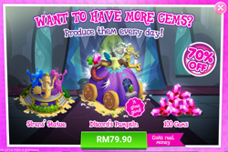 Size: 1034x690 | Tagged: safe, imported from derpibooru, adagio dazzle, aria blaze, discord, sonata dusk, draconequus, siren, advertisement, costs real money, gameloft, gem, it gives gems, malaysia, male, official, pumpkin, pumpkin carriage, sale, statue, the dazzlings