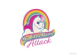 Size: 1000x714 | Tagged: safe, imported from derpibooru, earth pony, pony, bust, crying, female, frown, g2, heart, logo, looking at you, mare, my little pony, my little x, panic attack, rainbow, simple background, solo, text, white background