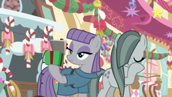 Size: 1280x720 | Tagged: safe, imported from derpibooru, screencap, marble pie, maud pie, best gift ever, present