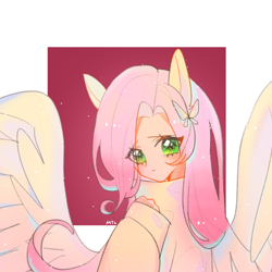Size: 1080x1080 | Tagged: safe, artist:冥天狼wolf, imported from derpibooru, fluttershy, human, female, looking at you, solo