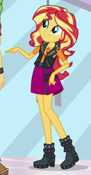 Size: 388x738 | Tagged: safe, imported from derpibooru, screencap, sunset shimmer, a fine line, equestria girls, equestria girls series, cropped, female, geode of empathy, magical geodes, solo