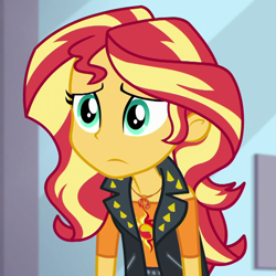 Size: 1000x1000 | Tagged: safe, imported from derpibooru, screencap, sunset shimmer, a fine line, equestria girls, equestria girls series, cropped, female, solo