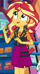 Size: 468x853 | Tagged: safe, imported from derpibooru, screencap, sunset shimmer, a fine line, equestria girls, equestria girls series, cropped, female, geode of empathy, magical geodes, solo